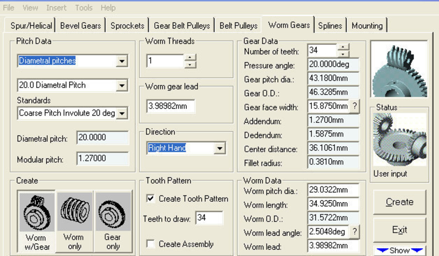 Worm gears 3D Print 377695