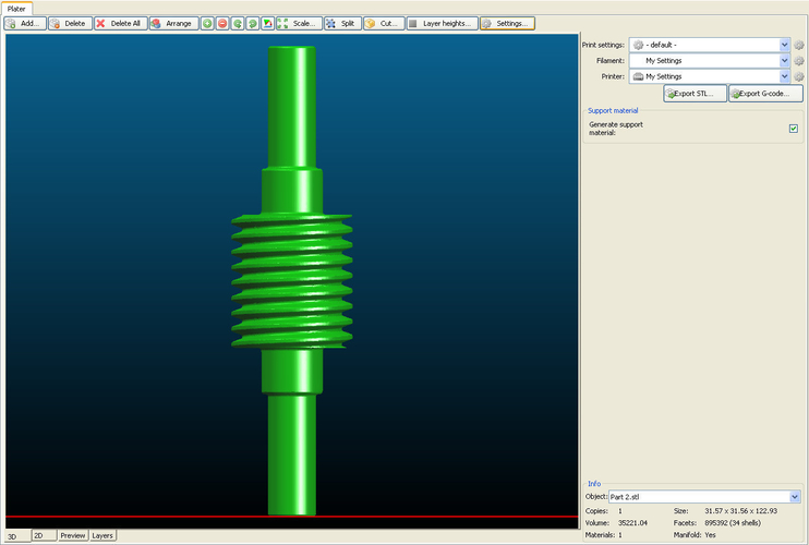 Worm gears 3D Print 377696