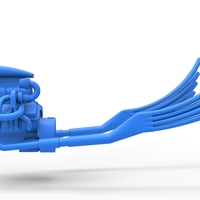 Diecast Turbo Engine V8 from Nux car Scale 1 to 25 - Thumbnail 5