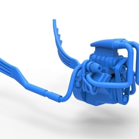 Diecast Turbo Engine V8 from Nux car Scale 1 to 25 - Thumbnail 11