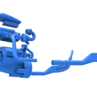 Diecast Turbo Engine V8 from Nux car Scale 1 to 25 - Thumbnail 13