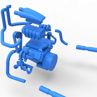 Diecast Turbo Engine V8 from Nux car Scale 1 to 25 - Thumbnail 16