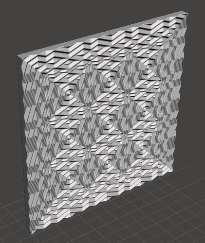 Geometric Diamond Cross Tile Panel 3D Print 377802