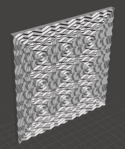3D Printed Geometric Diamond Cross Tile Panel by Selcouth Concepts ...