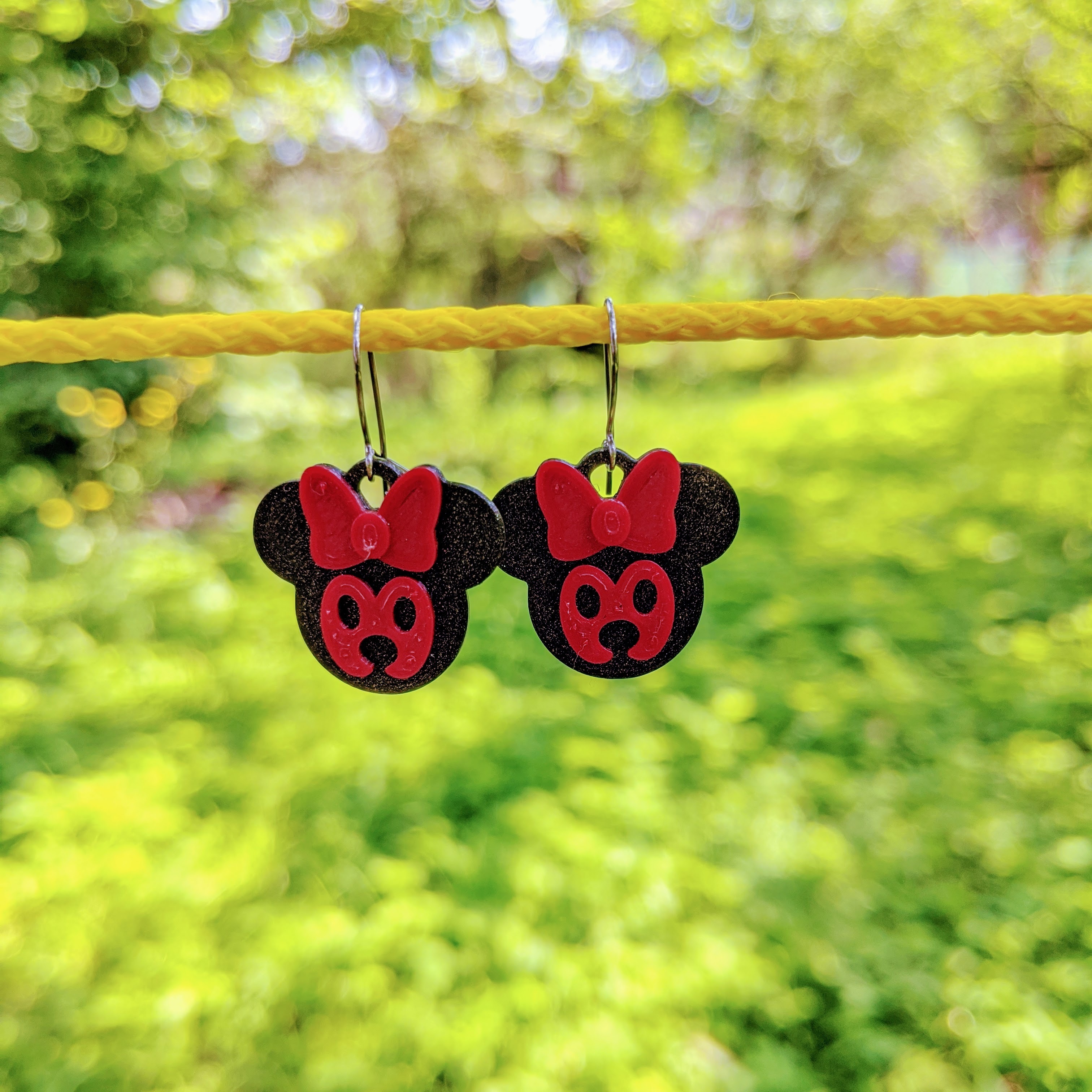 Minnie Mouse Earrings 3D Print 377892