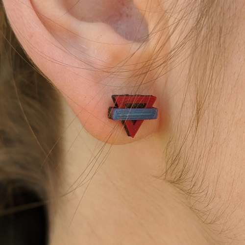 YMCA logo Earrings (stud) 3D Print 377947