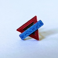 Small YMCA logo Earrings (stud) 3D Printing 377950