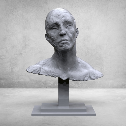 3D Printed creative portrait by kx_sculptor | Pinshape