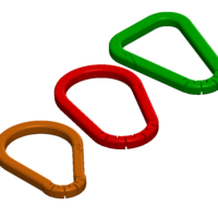 Small Carabiner collection - 3 designs - 3 sizes 3D Printing 378228