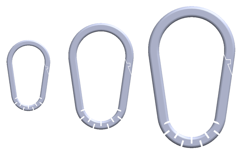 Carabiner collection - 3 designs - 3 sizes 3D Print 378230