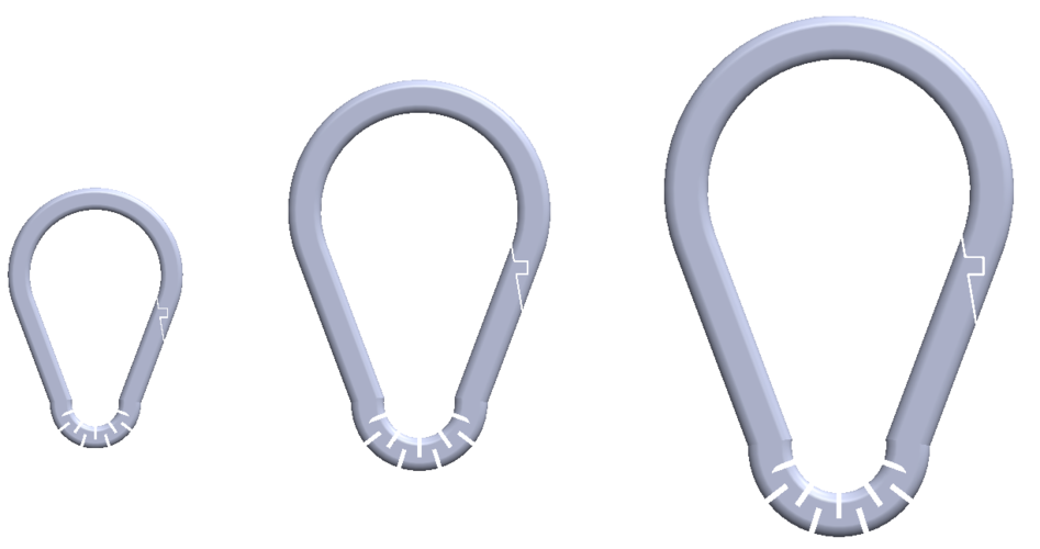 Carabiner collection - 3 designs - 3 sizes 3D Print 378231