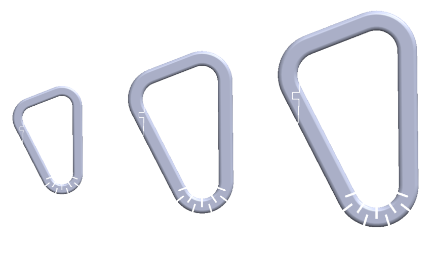 Carabiner collection - 3 designs - 3 sizes 3D Print 378232