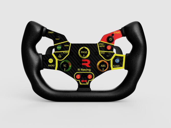 3D Printed Audi Huracan GT3 Steering Wheel by R Racing
