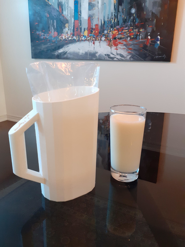 Bagged Milk Jug (Low Polygon Style) 3D Print 378349