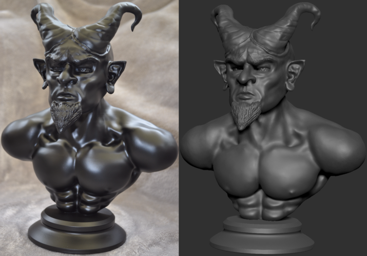 Devil/Demon Bust Sculpture 3D Print 378564
