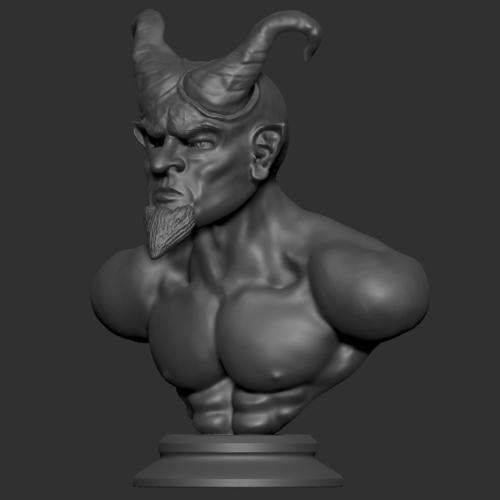 Devil/Demon Bust Sculpture 3D Print 378572