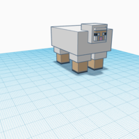 A 3d print of A mine craft sheep  - Thumbnail 2
