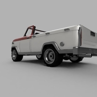 Small Fortnite pickup truck car vehicle 3D Printing 378696
