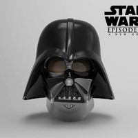 Small Darth Vader Helmet A New Hope Accurate STL file for 3d print 3D Printing 378906