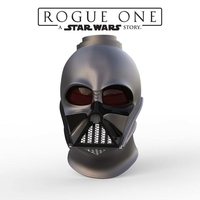 Darth Vader Helmet  Rogue One Accurate STL file for 3d print - Thumbnail 2