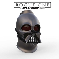 Darth Vader Helmet  Rogue One Accurate STL file for 3d print - Thumbnail 3