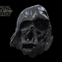 Small Darth Vader helmet The force Awakens  file for 3d print 3D Printing 378930