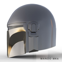 Mandalorian helmet Accurate STL file for 3d - Thumbnail 2