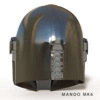 Mandalorian helmet Accurate STL file for 3d - Thumbnail 3
