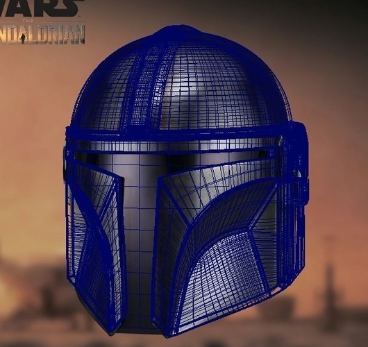 Mandalorian helmet Accurate STL file for 3d 3D Print 378961