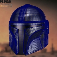 Mandalorian helmet Accurate STL file for 3d - Thumbnail 8