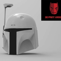 Boba Fett helmet Accurate STL file for 3d print - Thumbnail 1