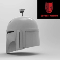 Boba Fett helmet Accurate STL file for 3d print - Thumbnail 2