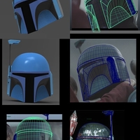 Mandalorian Death Watch helmet STL file for 3d print - Thumbnail 1