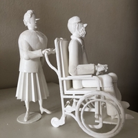 CAPTAIN HADDOCK IN A WHEELCHAIR, PUSHED BY BIANCA - Thumbnail 2