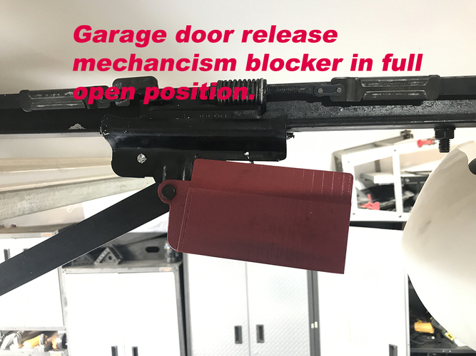 Garage door security release blocker 3D Print 379111