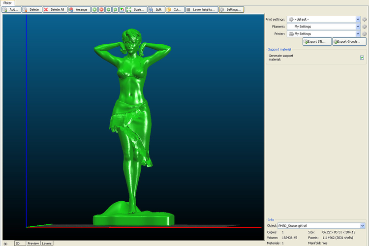 Statue girl 3D Print 379115