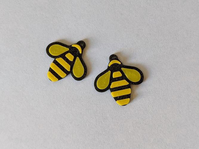 Bee Earrings 3D Print 379128