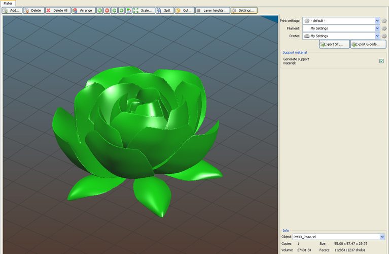 Rose flower 3D Print 379143