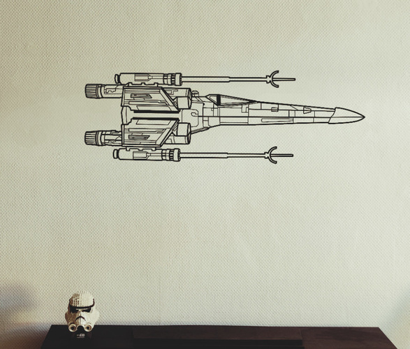 X-wing fighter 2D wall art by kleinbottle 3D Print 379228