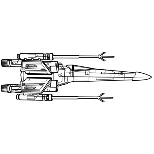 X-wing fighter 2D wall art by kleinbottle 3D Print 379231