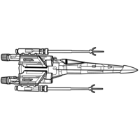 X-wing fighter 2D wall art by kleinbottle - Thumbnail 2