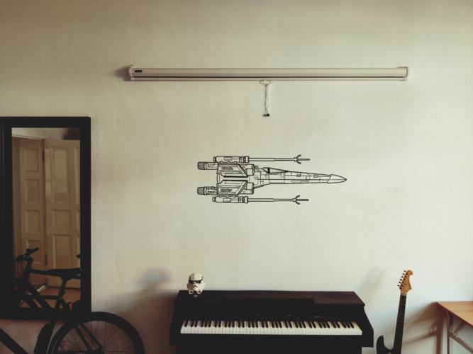 X-wing fighter 2D wall art by kleinbottle 3D Print 379232