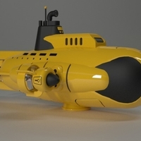 Small Submarine toy 3D Printing 379335