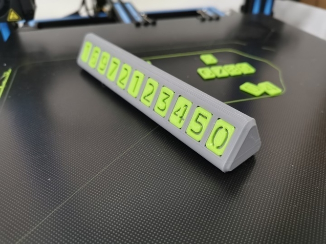 Phone Number Plate 3D Print 379524