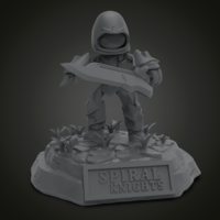 Small Spiral Knight 3D Printing 379570