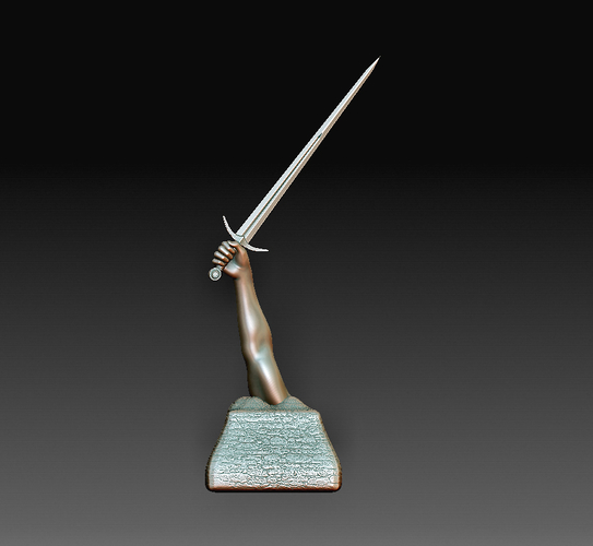 Hand and sword 3D Print 379579