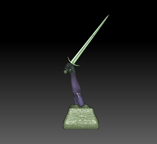 Hand and sword 3D Print 379582