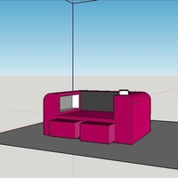 Small modern sofa design 3D Printing 379586