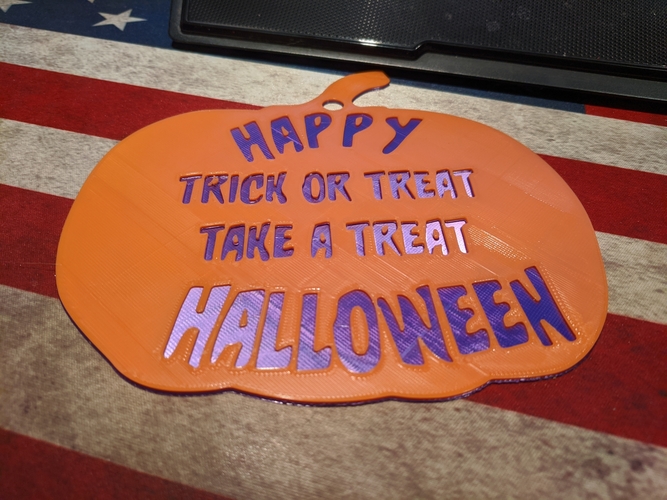 Simple Halloween Pumpkin sign 3D Print 379615