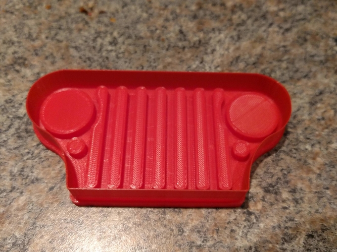CJ Jeep Grill Cookie Cutter 3D Print 379649